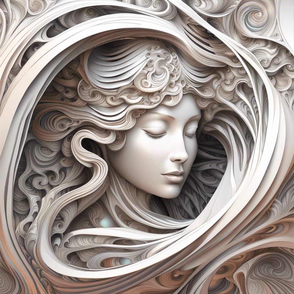 Abstract Vector Persephone with 3D Shading