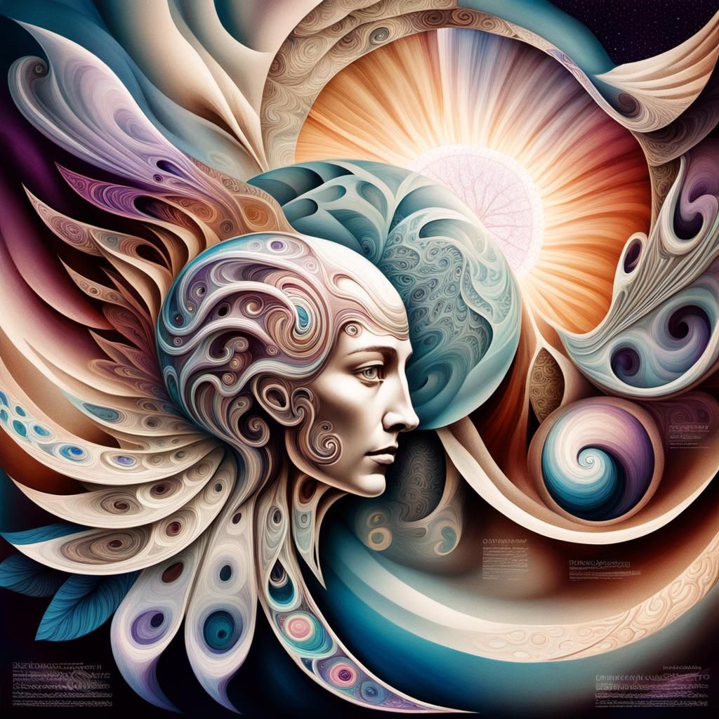 Dreamlike Entity Unfolds in Electric Blues and Purples