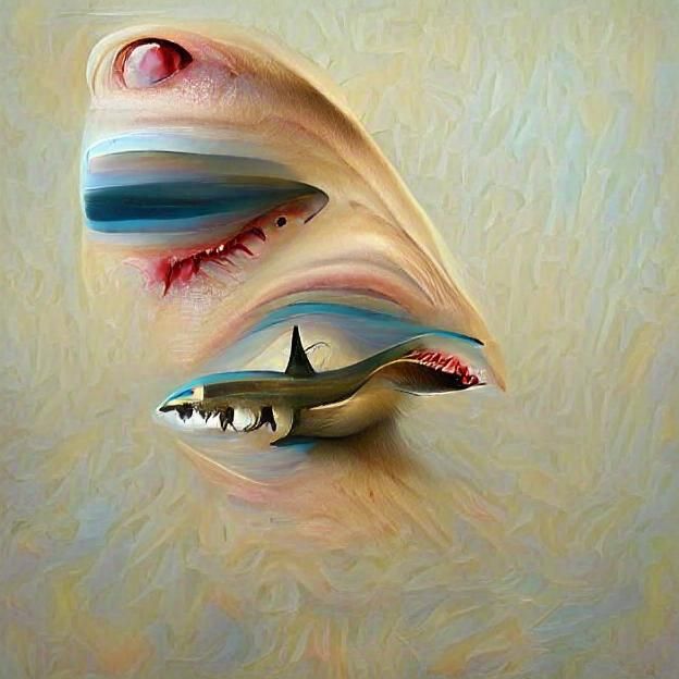 Surreal Shark in Dreamscape