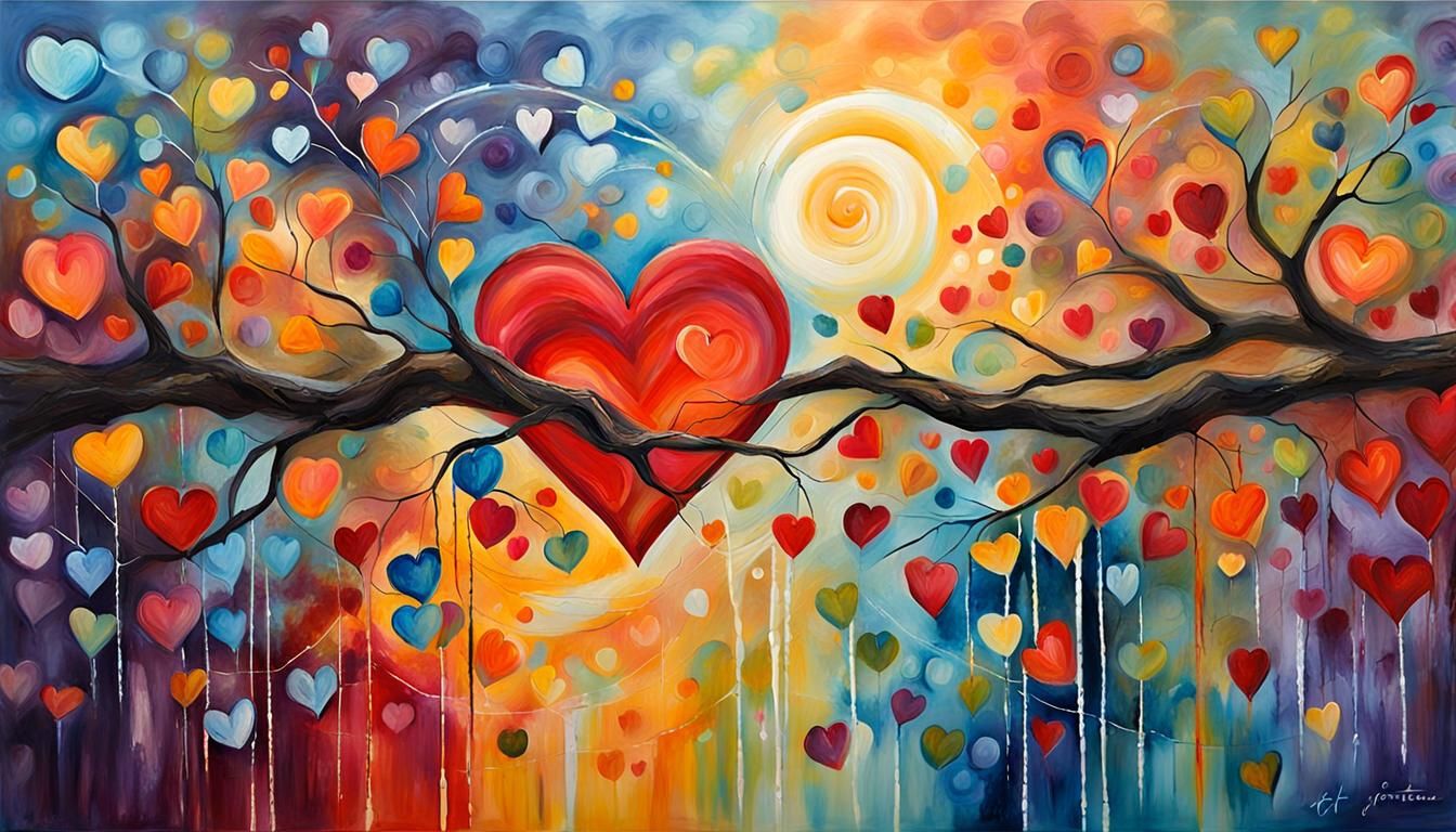 Meditative Painting of Love and Connection