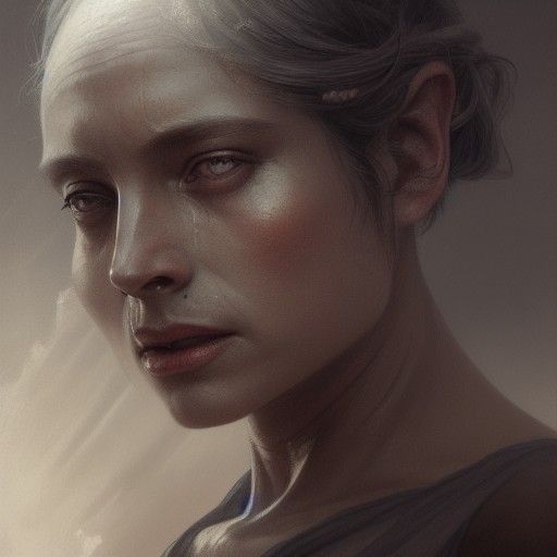 Surreal Afterlife Portrait in Dark Fantasy Style