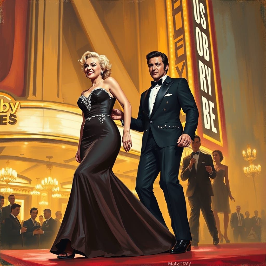 Marilyn Monroe Radiates Old Hollywood Glamour on Oscar Night