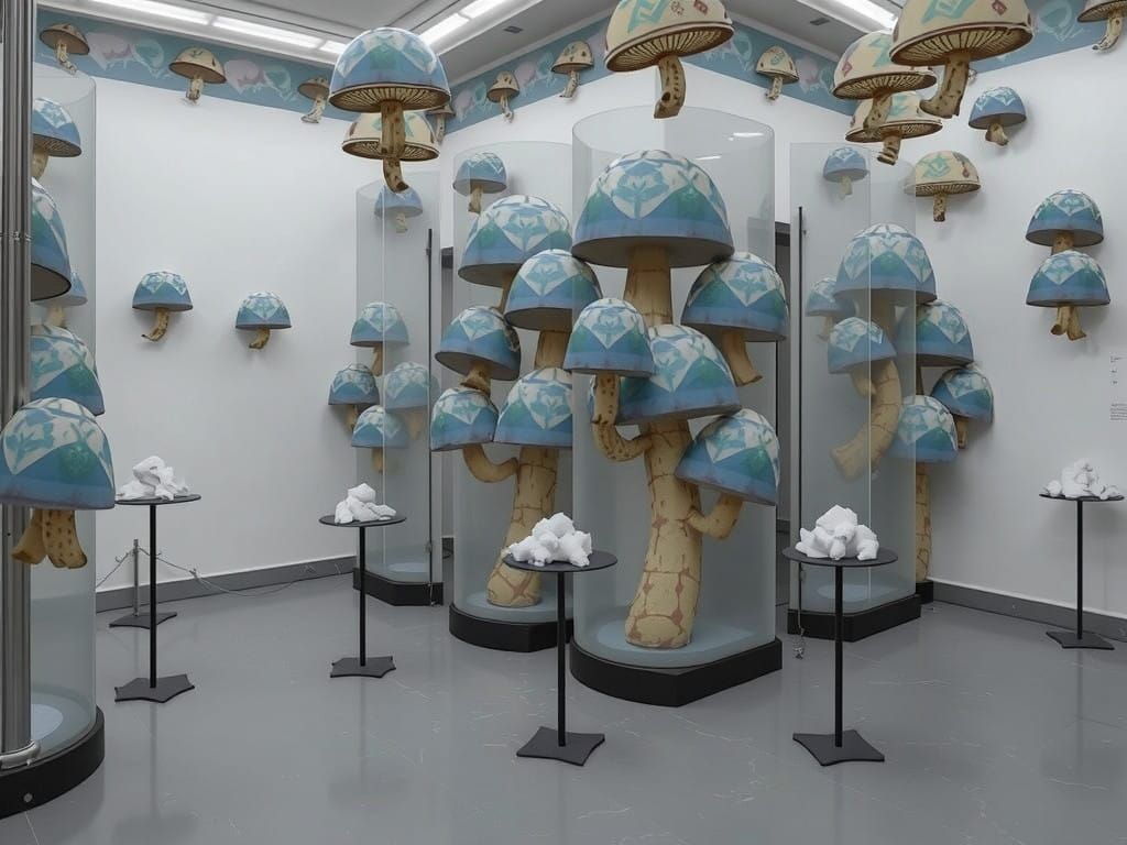 Colossal Mushroom Print Fabrication in Hyperrealistic Linocu...