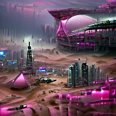 Sci-fi space colony