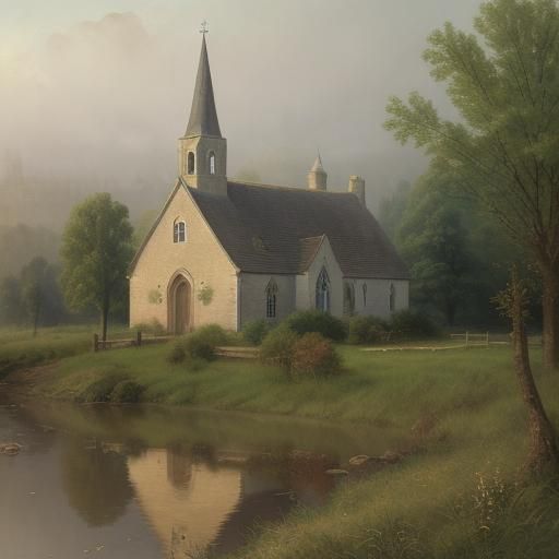Watercolor of St. John the Baptist Church