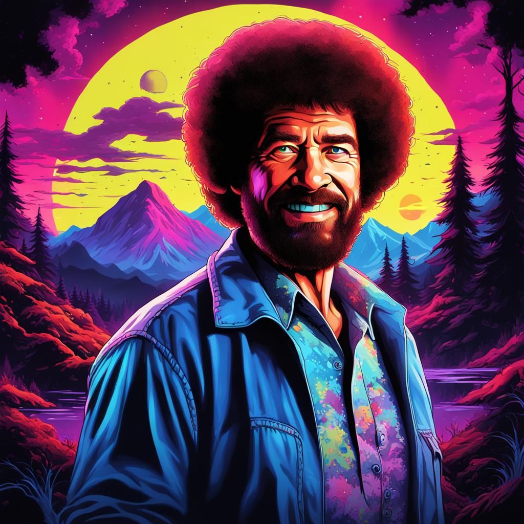 Bob Ross as Sith Lord Blacklight Poster