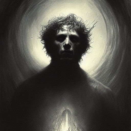Horrific Self-Portrait in Gustave Doré Style