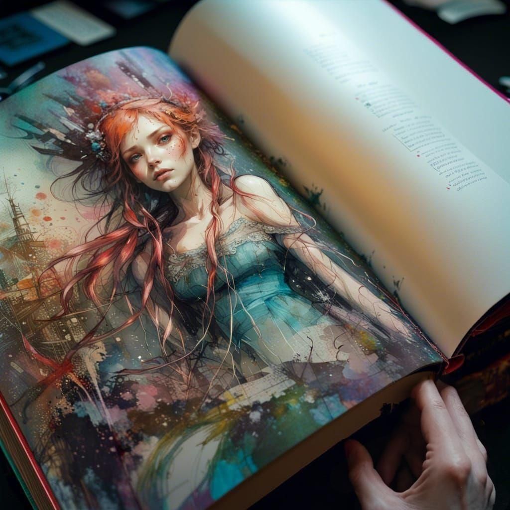 Beautiful Fairycore Book with Princess Illustrations