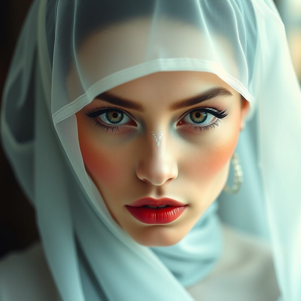 Glamorous Woman in Pin-Up Style Portrait