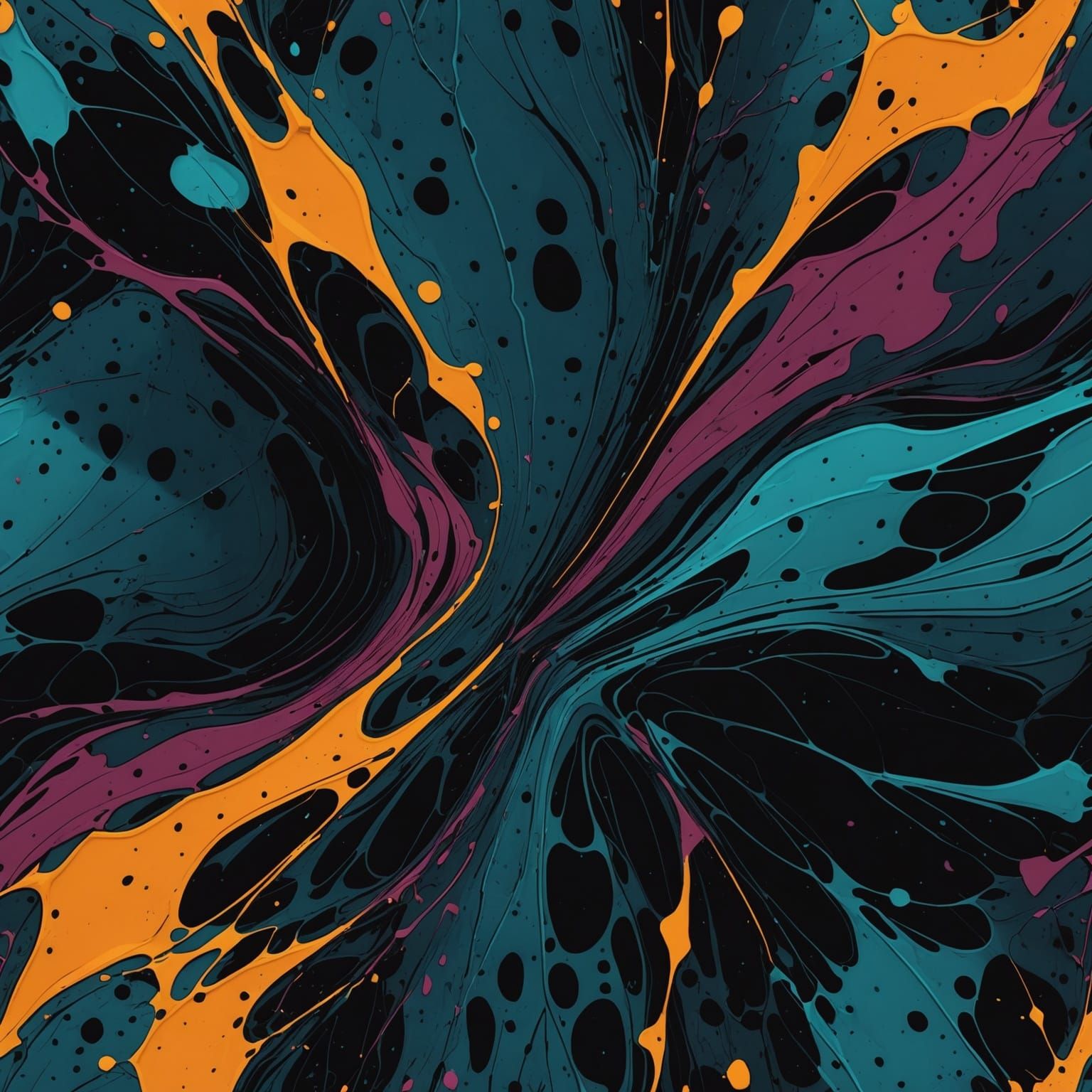 Abstract Color Blend with Dark Accents in 8k