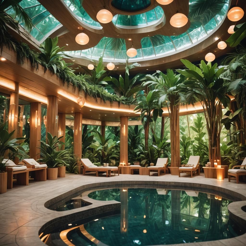 Tropical Y2K Futurism Spa: Professional Photography