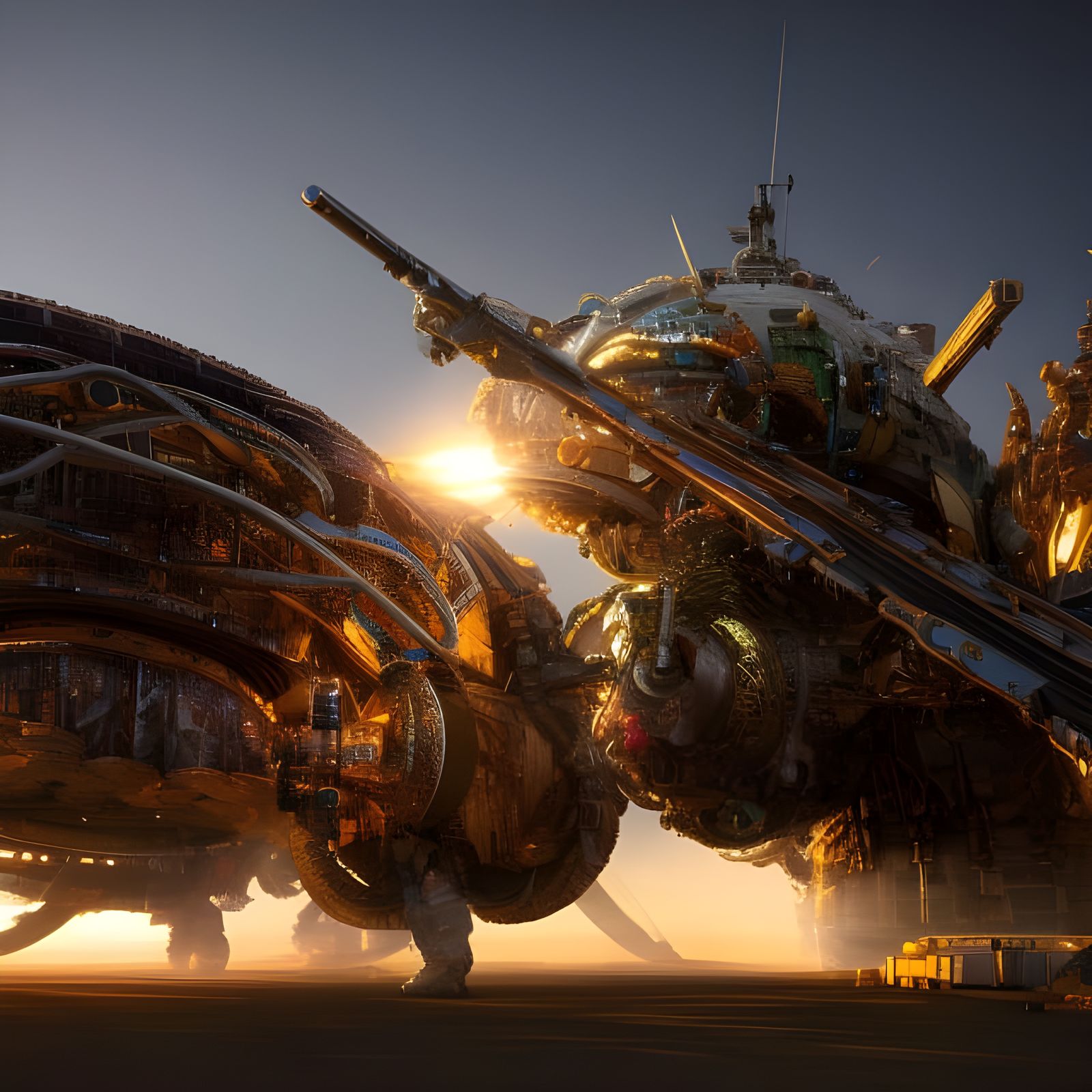 Geometric Abstract: Polychromatic Cycles in Hyperreal Detail