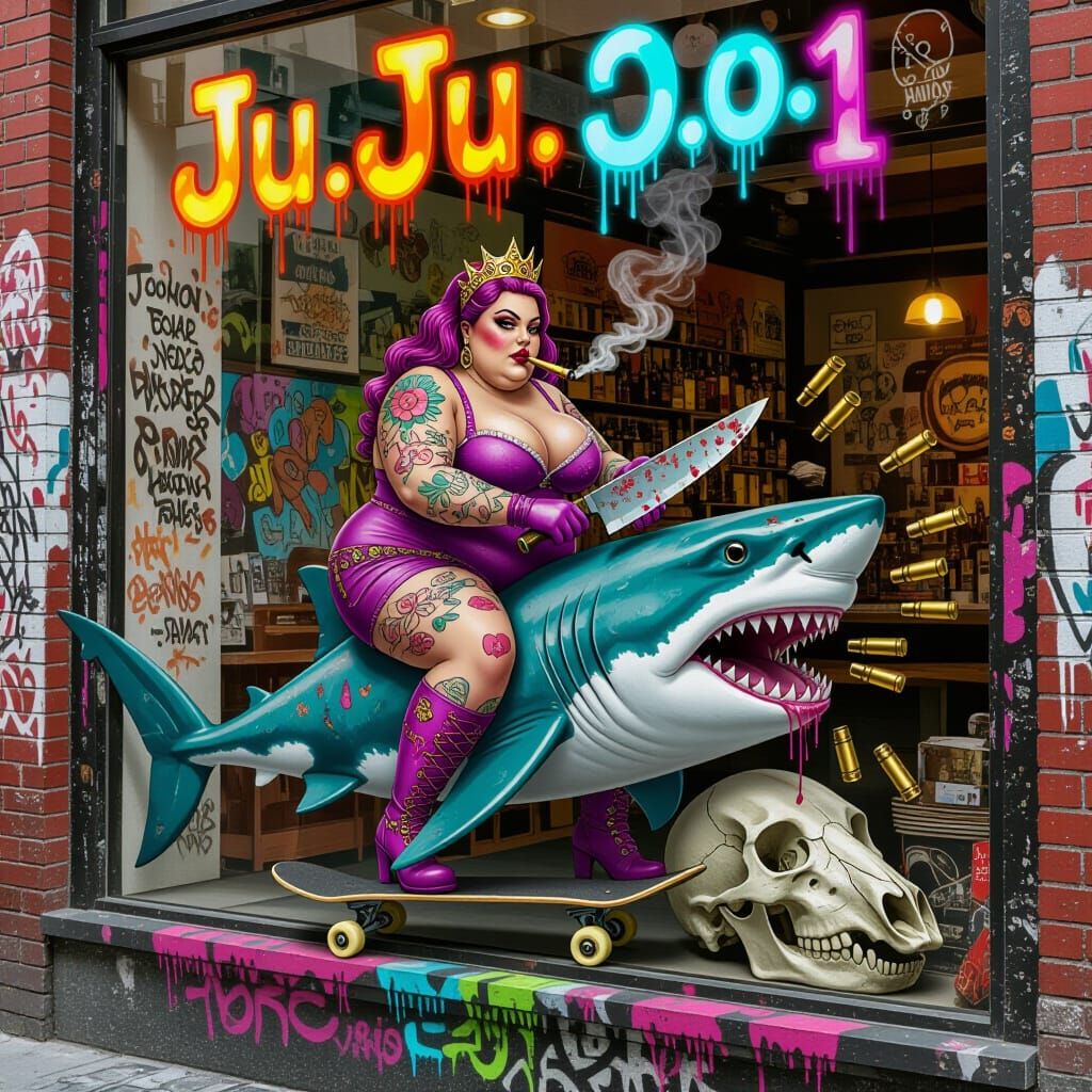 Dark Princess Butcher Rides Sharkskull, Cutting Horse Skull ...