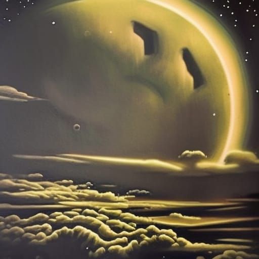 Cosmic Ghost Ship Sails the Starry Night