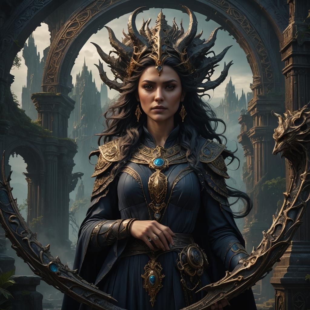 Detailed Matte Painting of Hecate in Fantasy Art