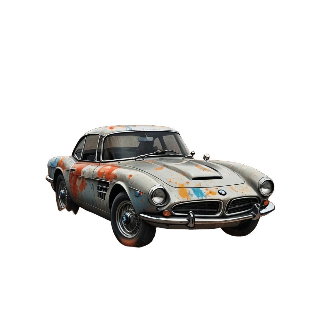 BMW 507 Car Graphic in Detailed Matte Painting