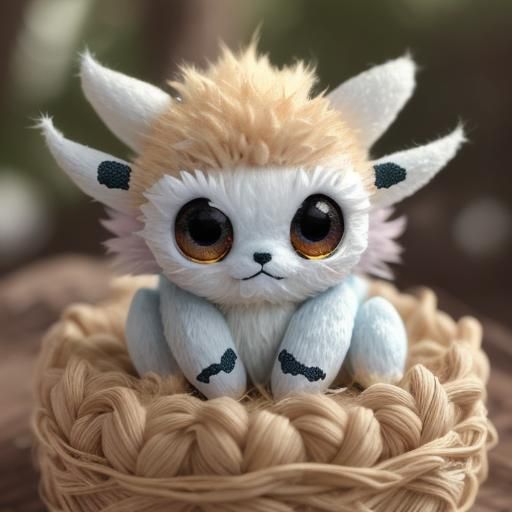 Cute Alien Spider in Forest: 3D Anime Artwork