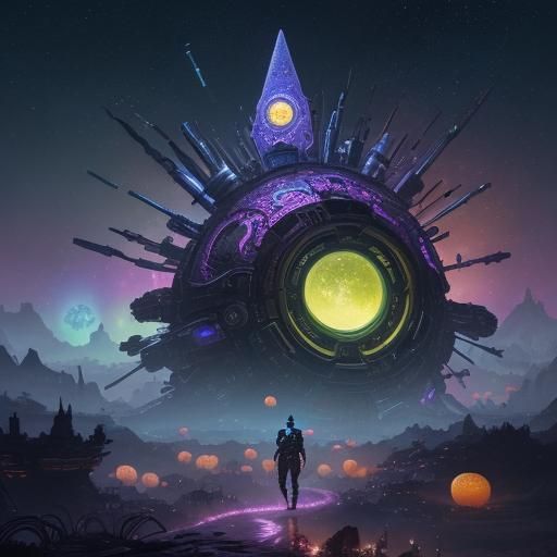 Galactic Gourds: Hyper-Realistic Sci-Fi Fantasy Art