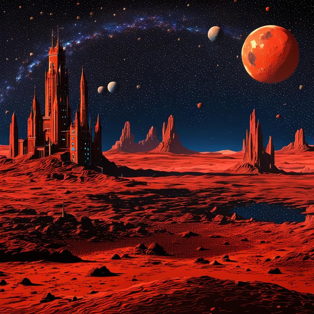 Martian Cities: Retrofuturistic Castles on the Red Planet