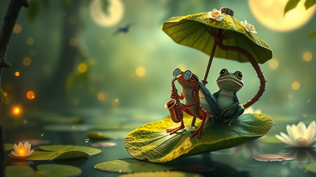 Enchanted Swamp Scene in Dreamy, Hyper-Realistic Style