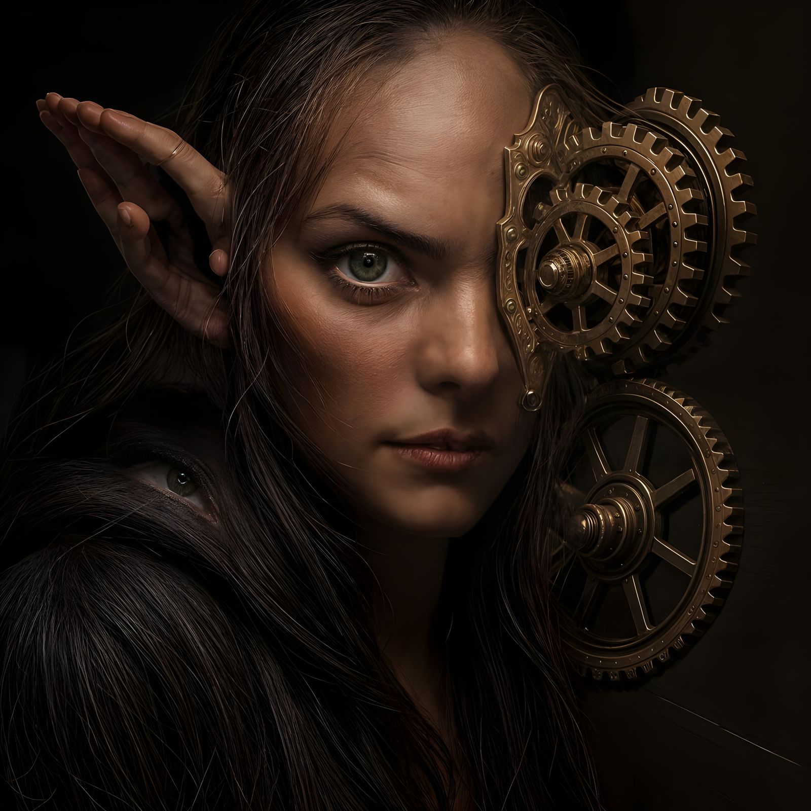 Goblin Woman with Gears in Renaissance Style