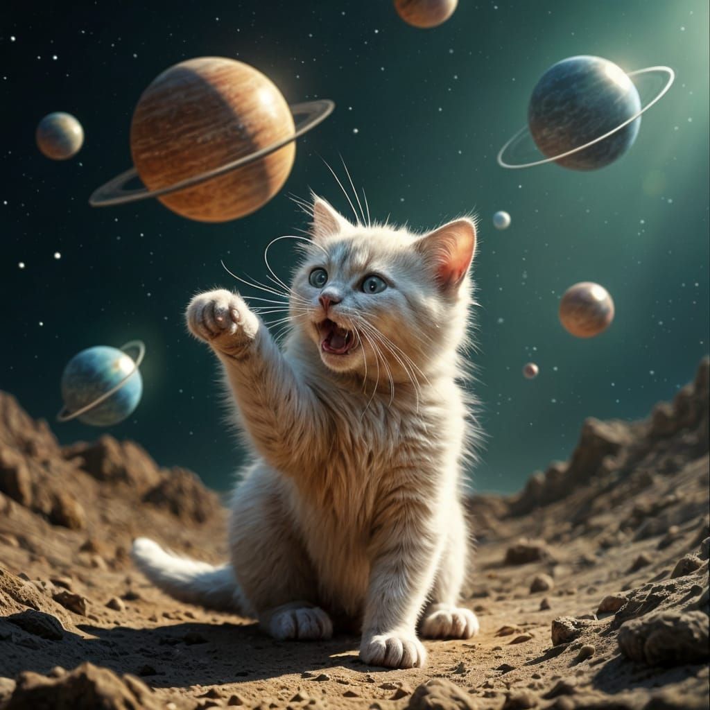 Ragdoll Cat's Space Adventure: A Cinematic Still