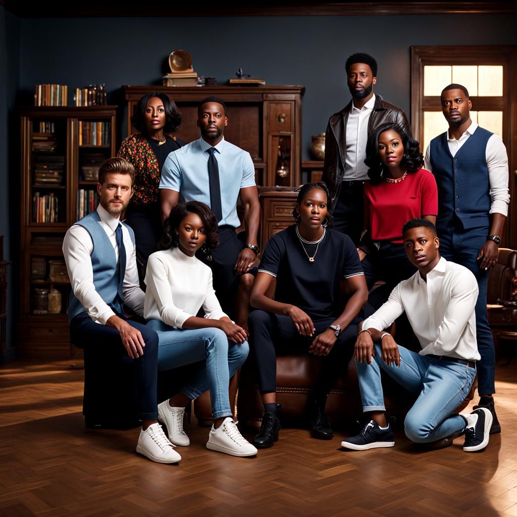 Hyperrealistic 4K Group Photoshoot of Older Adults