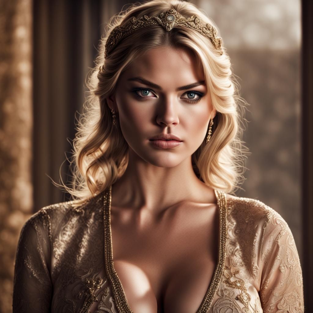 Hyperrealistic Portrait of a Concubine in HDR