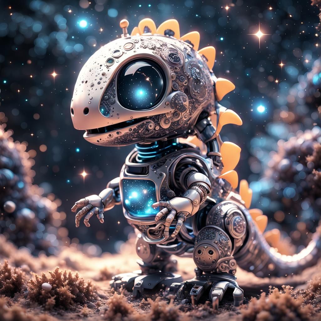 Cute Chibi Dinosaur 🌠🦖🩶 v3