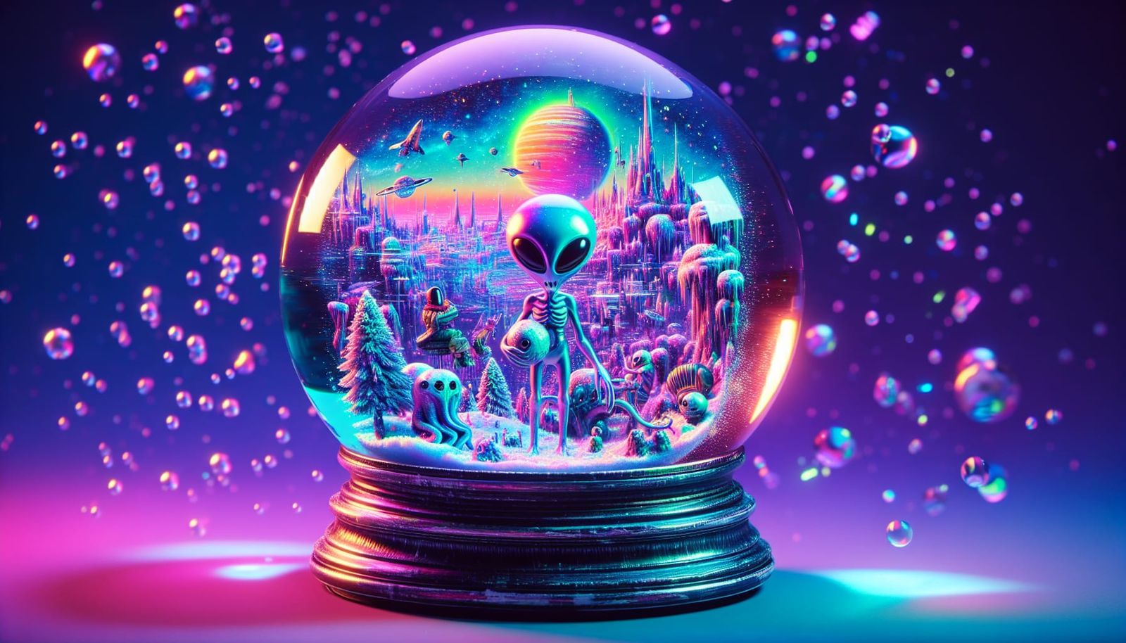 alien dimension in a globe