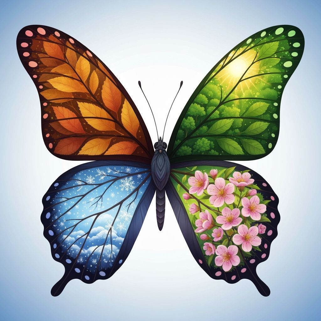 Butterfly Art: Four Seasons on Display