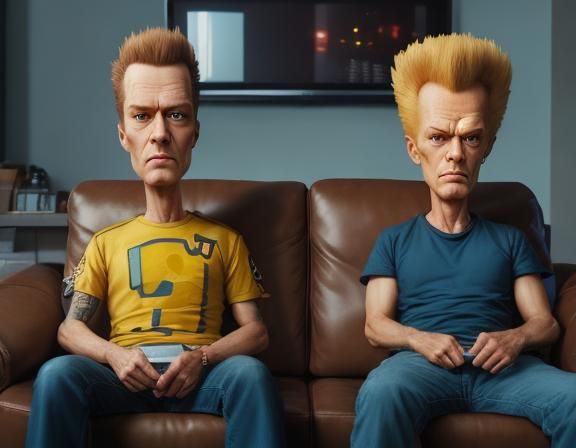Beavis and Butthead as Hyperrealistic Humans