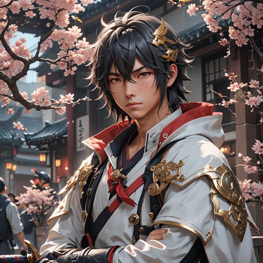 Detailed 3D Anime Art Inspired by WLOP