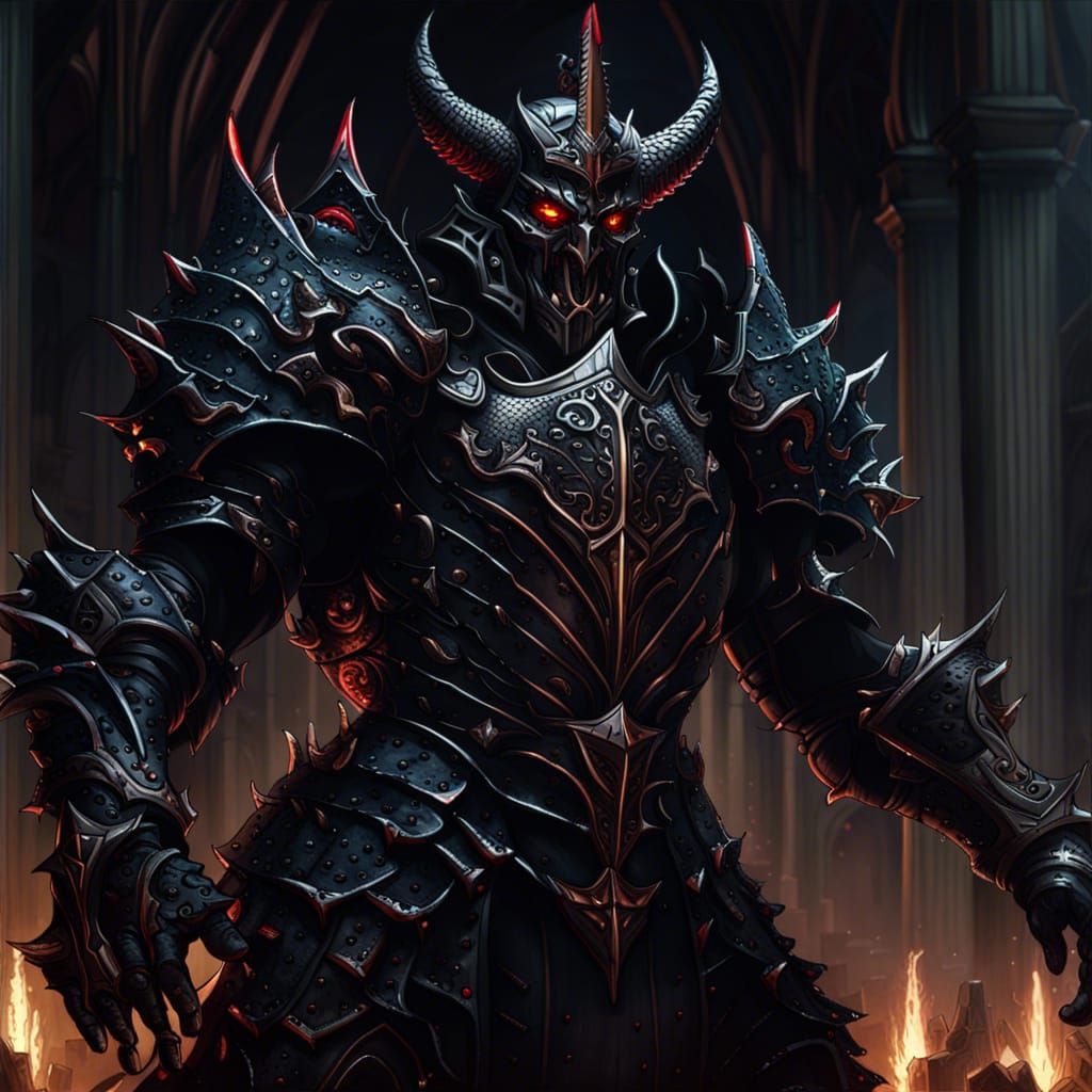 Demon Lord in Black Knight Armor