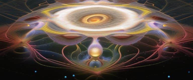 Iridescent Fractal 3D Sculpture in Liminal Style