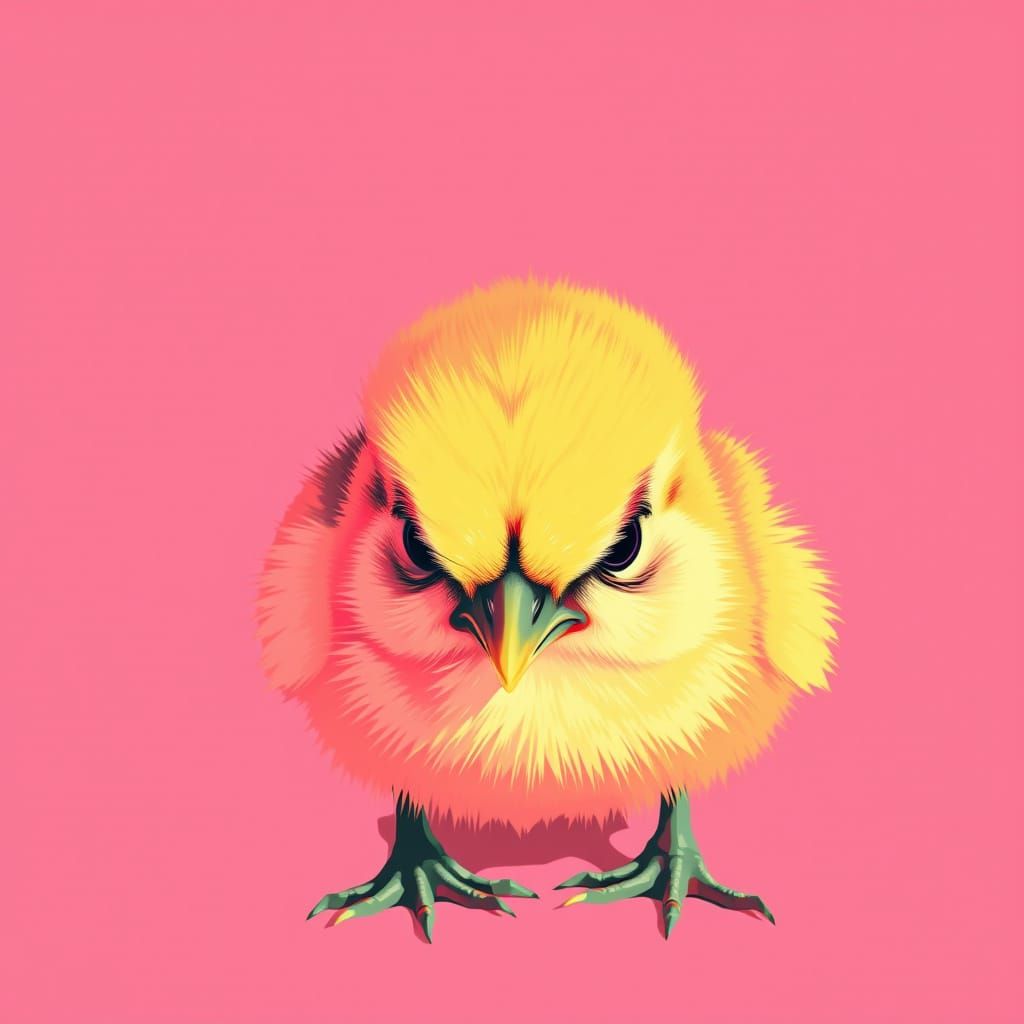 Grumpy Gosling in Warhol Pop Art Style