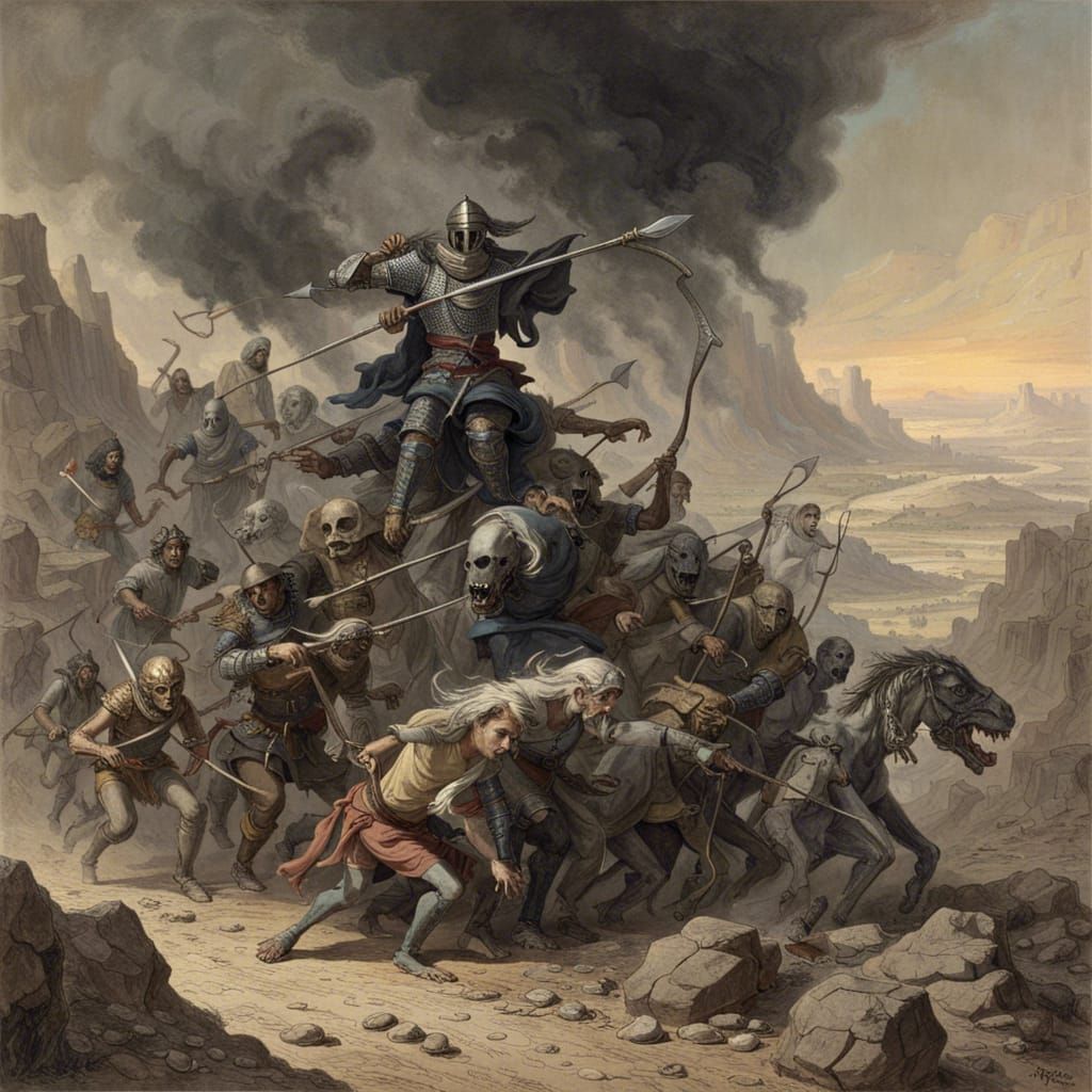 Epic Battle Against Eight-Armed Monster