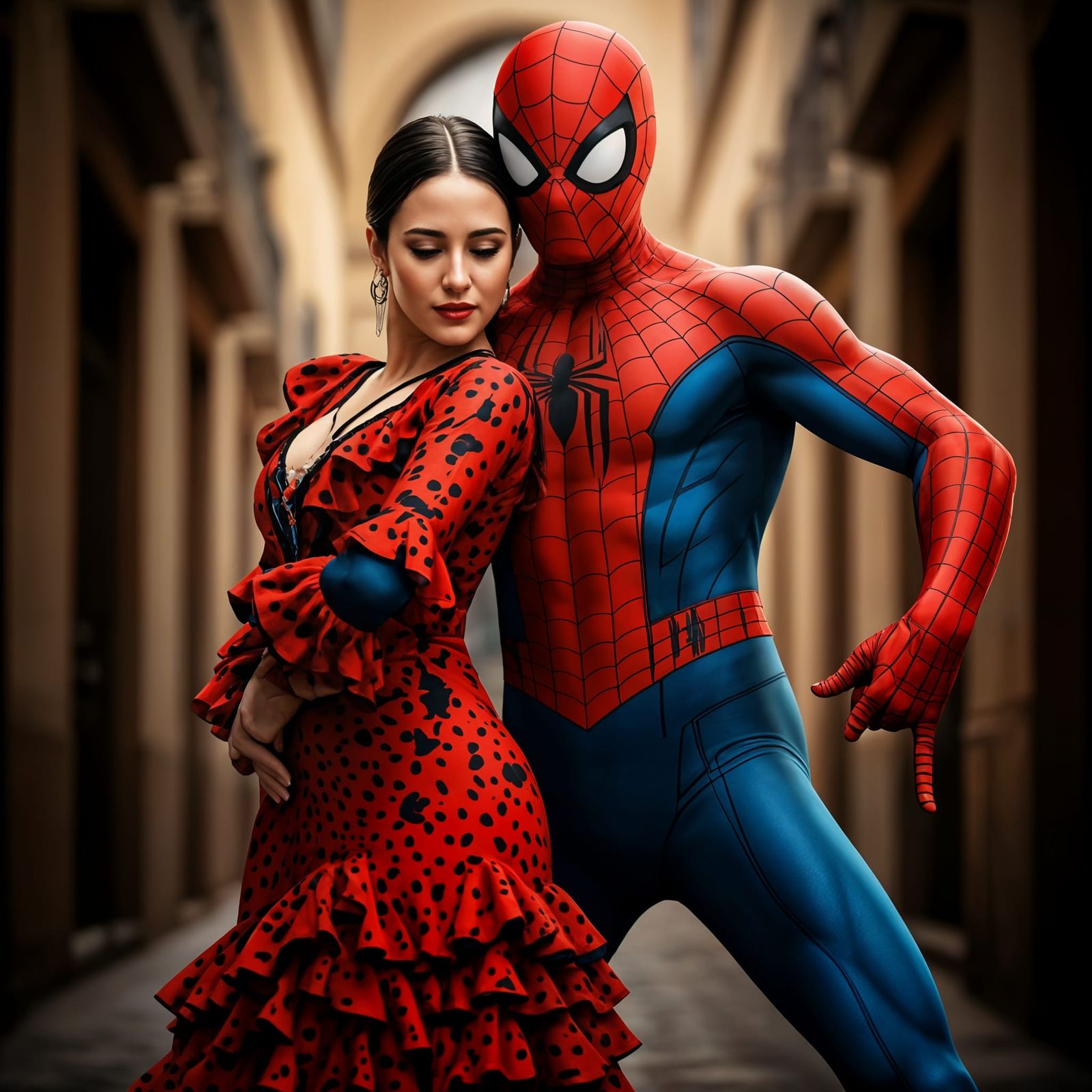 Spiderman in Elegant Spanish Dance