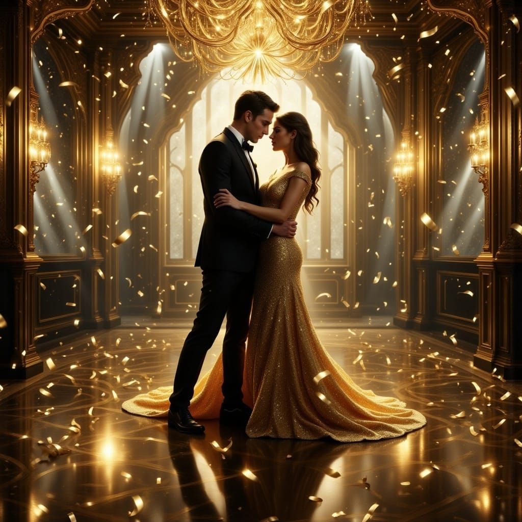 Epic New Year's Eve Ballroom Dance Celebration in Maximalist...