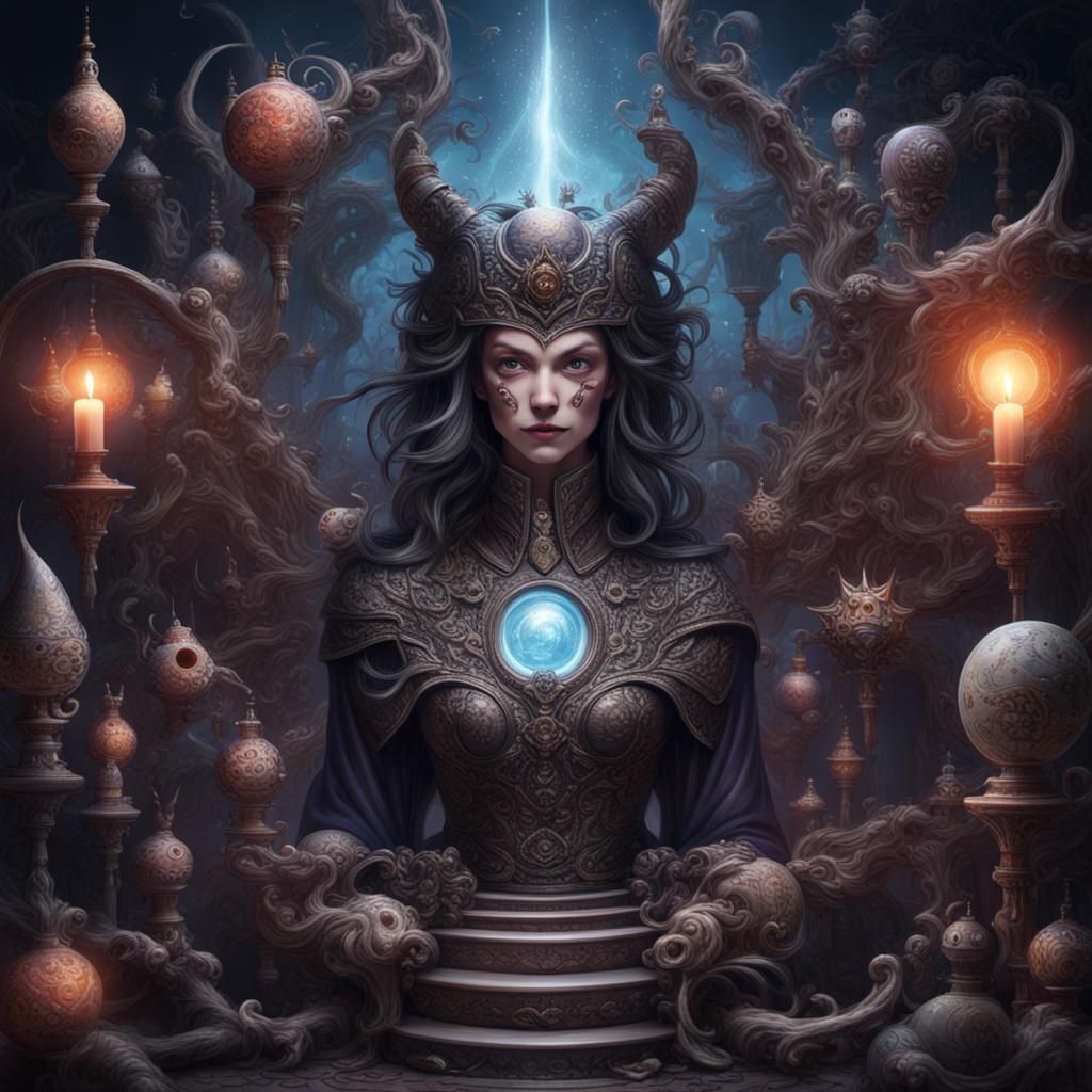 Evil Nightmarish Dream Sorceress: AI Interpretation