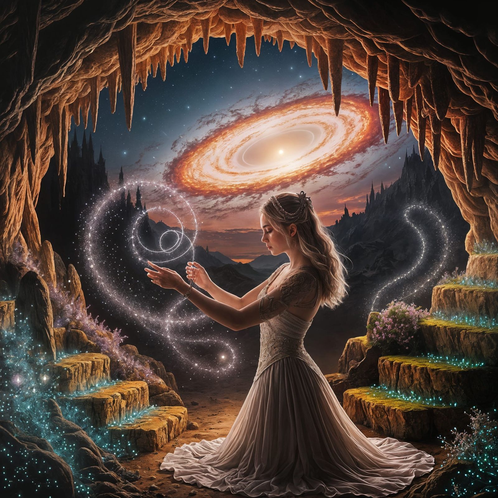 Magical Artist Creates Constellations in Grotto Digital Matt...
