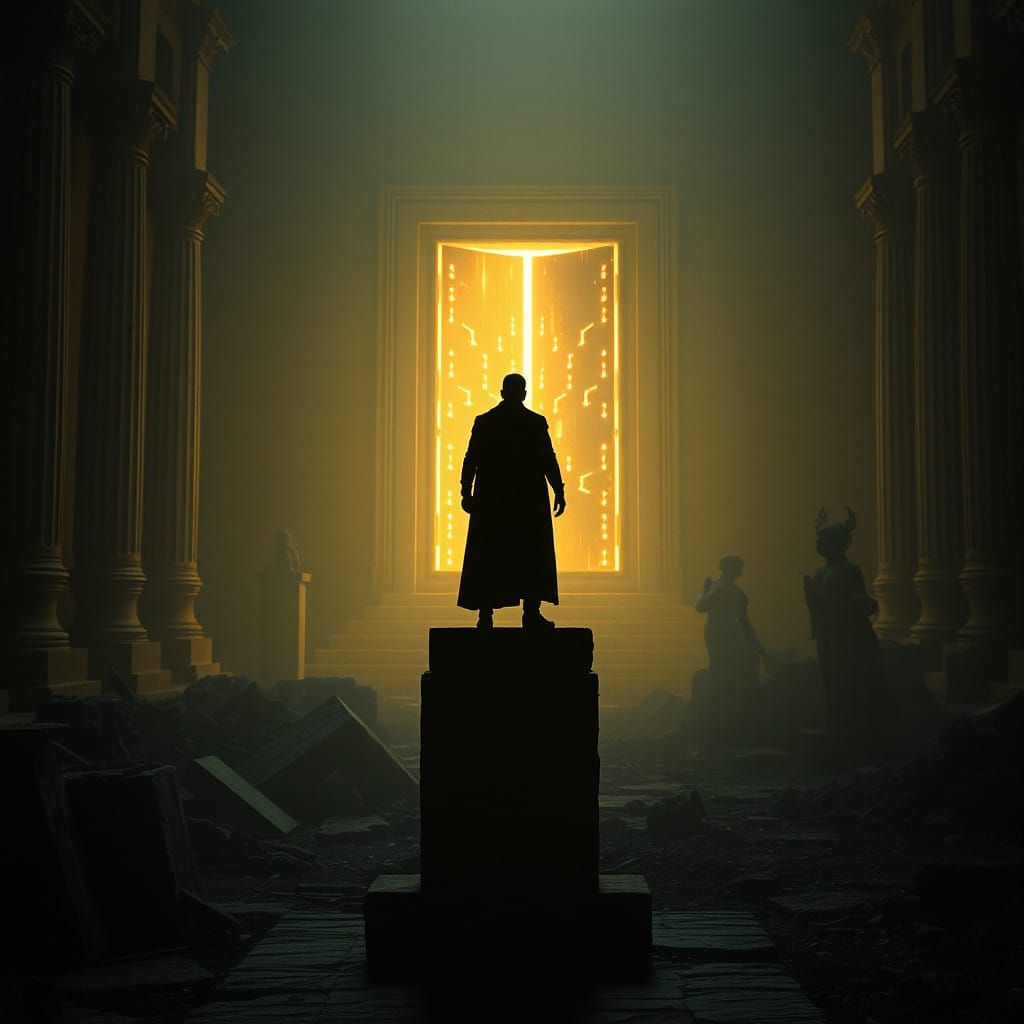 Eerie Metropolis at Dawn