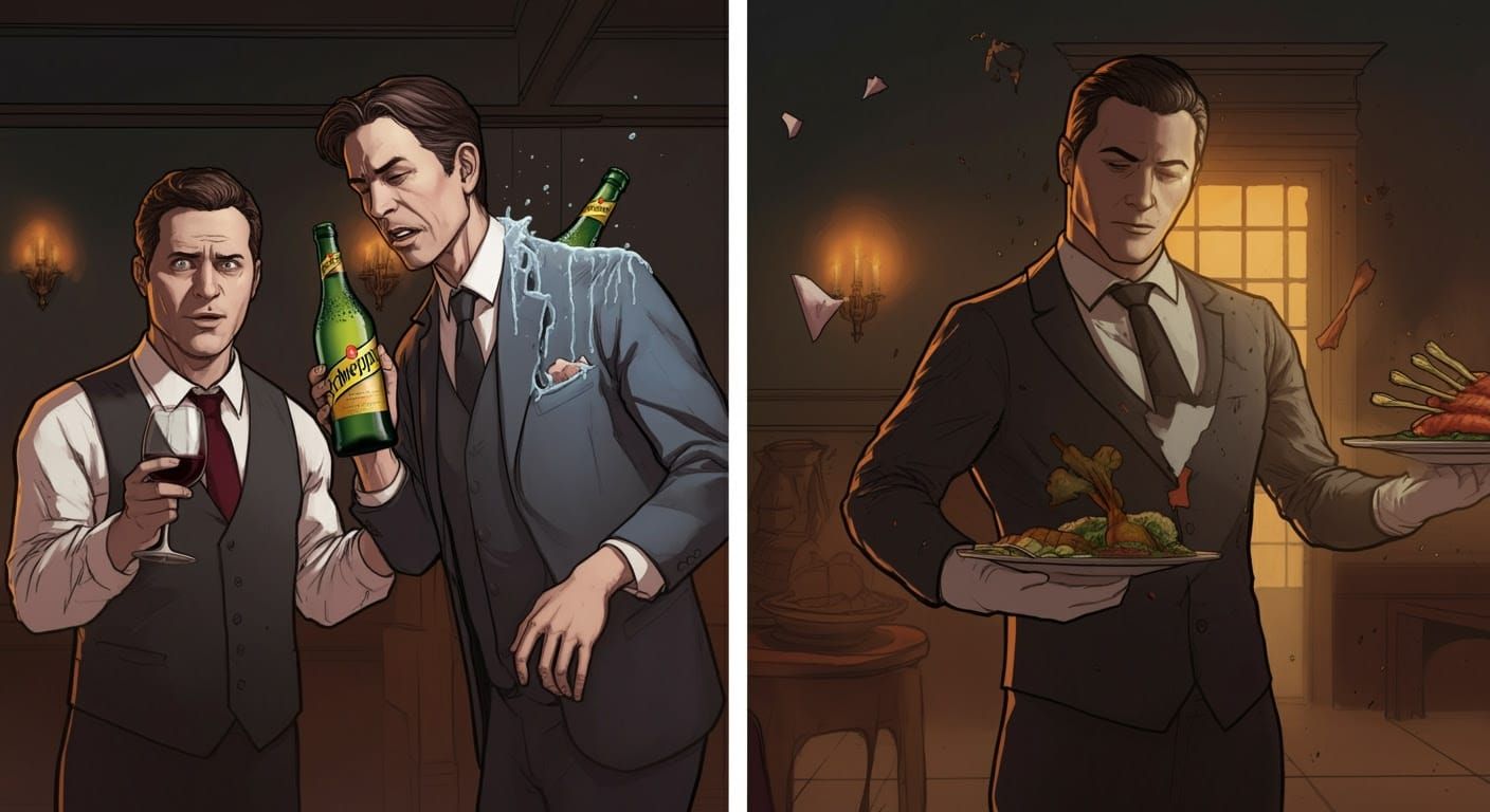 Elegant Wine Connoisseurs Meet Unexpected Reality in Comic I...