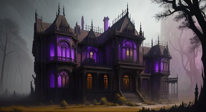 Abandoned Mansion in India: Dark Fantasy Concept Art