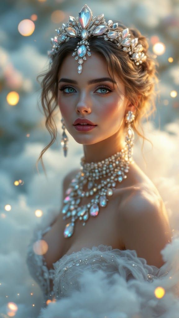 Ethereal Crystal Queen in Soft Focus