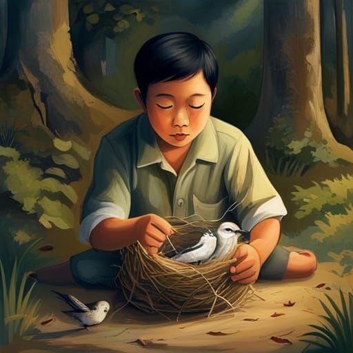 Boy Builds Nest for Injured Bird