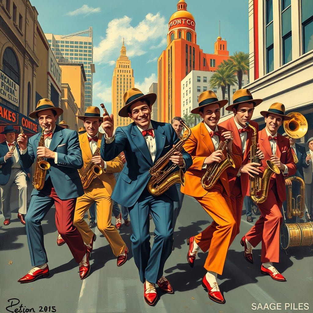 Zoot Suit Riot in 1940s Los Angeles