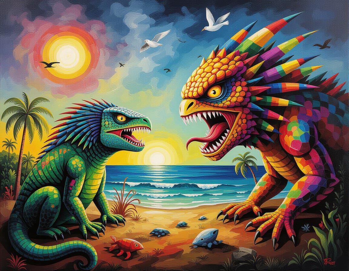 Surreal Predator and Prey in Absurd Colors