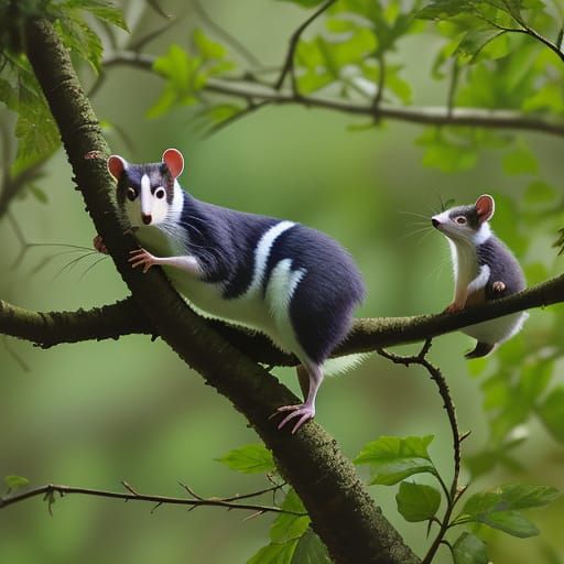 A pre-parturient possum prepares to perform Pilates, but her...
