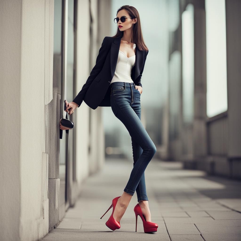 Long-Legged Woman in High Heels